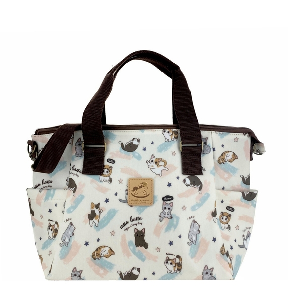 Waterproof Cat Shoulder Crossbody Convertible Handbag W/ ID Badge Clip